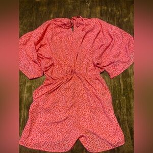Pink Romper Leopard Print